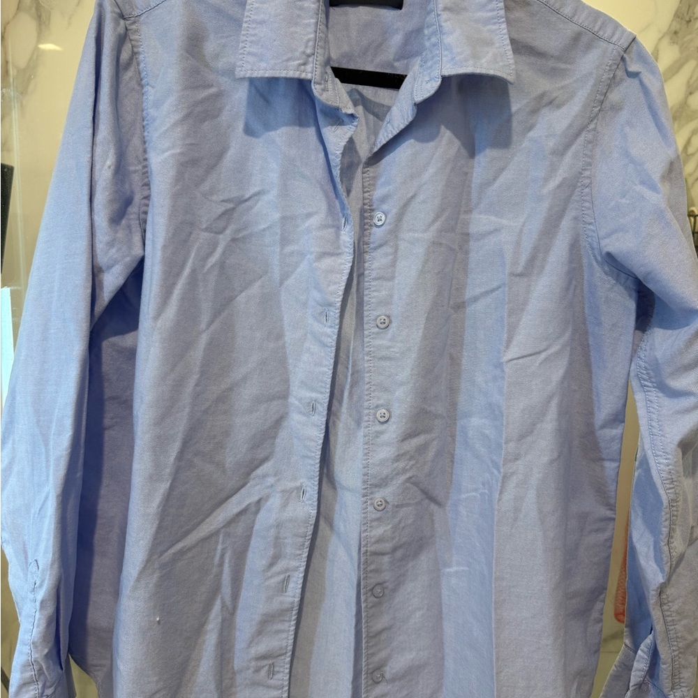 Light Blue Women’s Button-Up Dress Shirt